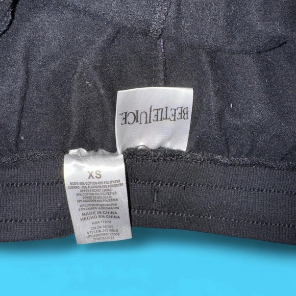 Beetlejuice Black and Purple Joggers - Picture 3 of 4